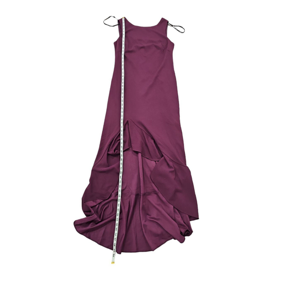 NWOT Vince Camuto Ruffe Front Sleeveless Gown SZ 12 Plum - Picture 10 of 11